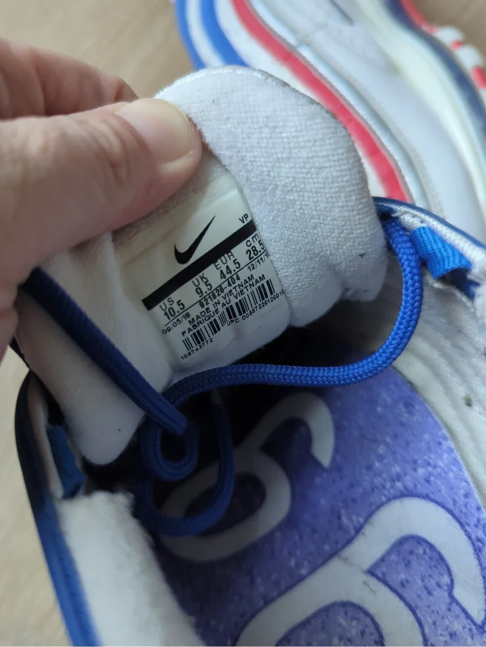 Nike Air Max 97 Game Royal Metallic Silver: Sz. 10.5 (921826) Preowned